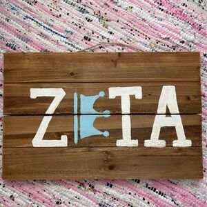 wooden ZETA sign